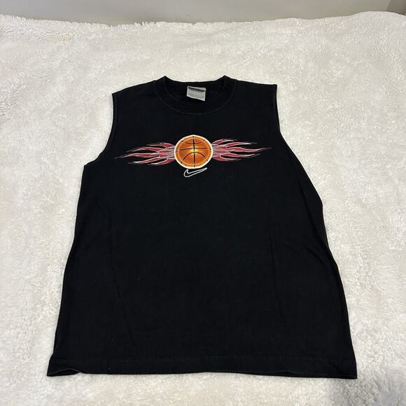 Nike‎ Boys Basketball Black Size Large 100% Cotton - Picture 1 of 7